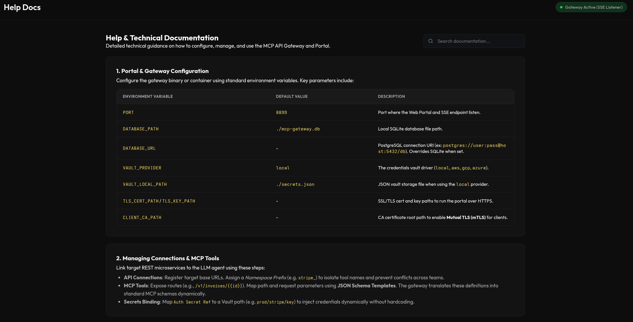 Gateway Guide Embedded docs